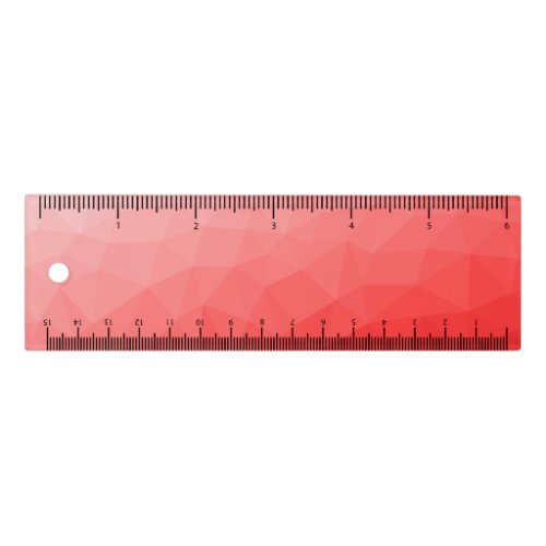 Red gradient geometric mesh pattern ruler