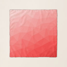 Red gradient geometric mesh pattern scarf