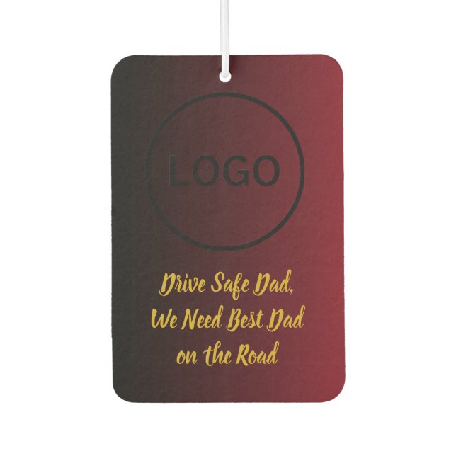 Red Gradient Lion City Car Air Freshener (Front)