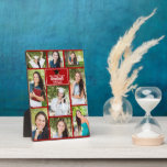Red Graduate Collage Custom 2024 Graduation Photo Plaque<br><div class="desc">This modern red senior graduate photo plaque features your favorite 9 student photographs. This graduation party decor features classy white typography of your high school or college name for the class of 2024. Customize this keepsake gift with your graduating year below the black grad cap. It features 2 horizontal pictures,...</div>