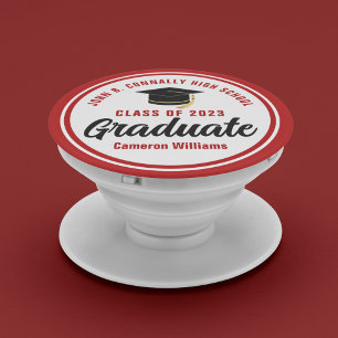 Red Graduate Personalized Class of 2023 Graduation PopSocket