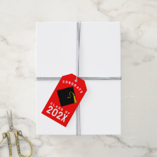 Red Graduation 2025 Customized Gift Tags