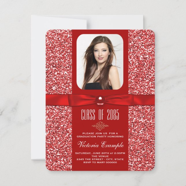Red Graduation Announcements (Front)