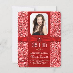 Red Graduation Announcements