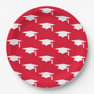 Red Graduation Caps Pattern - Graduation