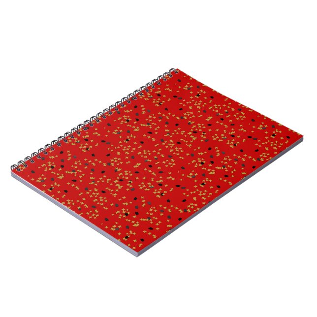 Red Graduation Confetti Notebook (Left Side)