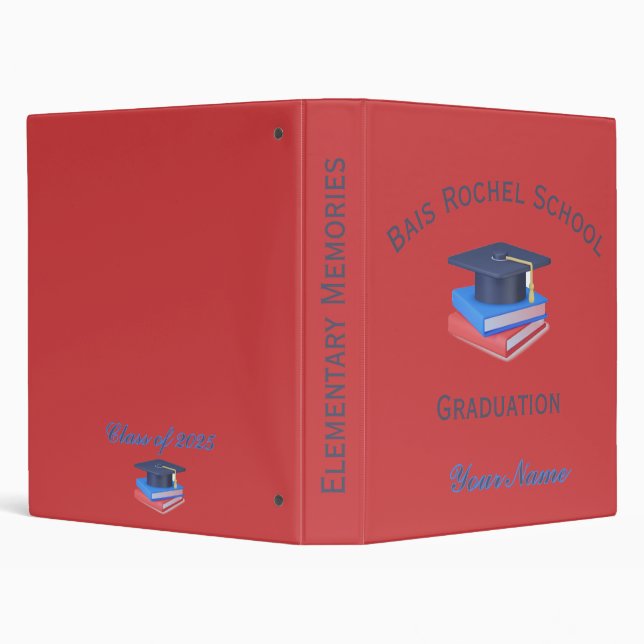 Red Graduation Custom Binder (Background)