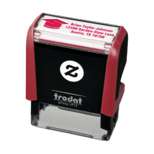 Red Graduation Custom Graduate Return Address Self-inking Stamp