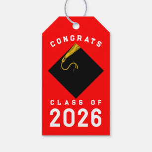 Red Graduation Gift Tags