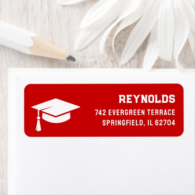Red Graduation Label (Insitu)