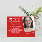 Red Graduation Party Celebration Invitation (Standing Front)