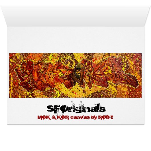 Red Graffiti Card (Inside Horizontal (Bottom))