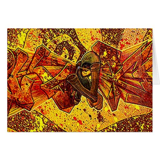 Red Graffiti Card (Front Horizontal)