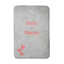 Red graffiti name on gray concrete, your 