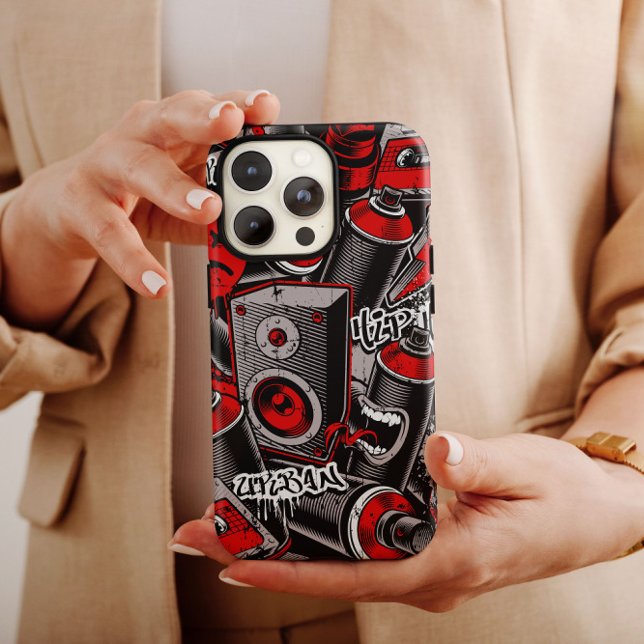 Red Graffiti Style iPhone | iPhone 14 Case-Mate Case-Mate iPhone Case (Creator Uploaded)