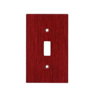 Red Grainy Wood Background Light Switch Cover