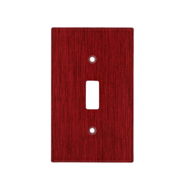 Red Grainy Wood Background Light Switch Cover (Front)