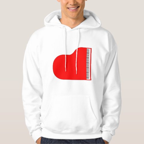 Red Grand Piano Hoodie