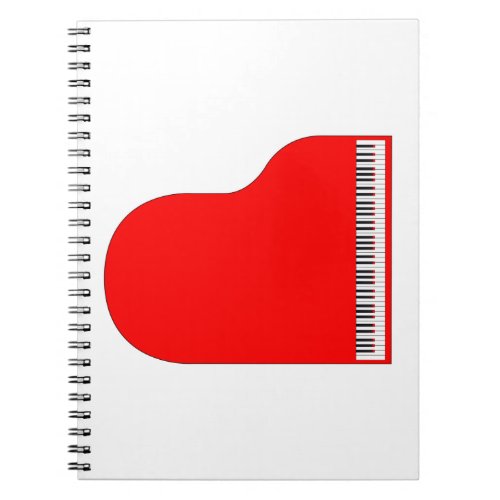 Red Grand Piano Notebook