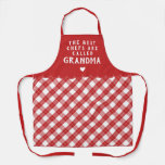 Red Grandma Best Chef Heart &amp; Plaid Apron