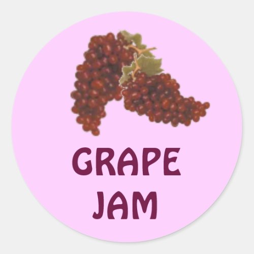Red Grape jelly or jam or preserves canning Label