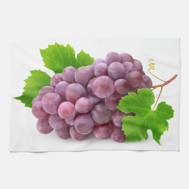 Red grape kitchen towel (Horizontal)
