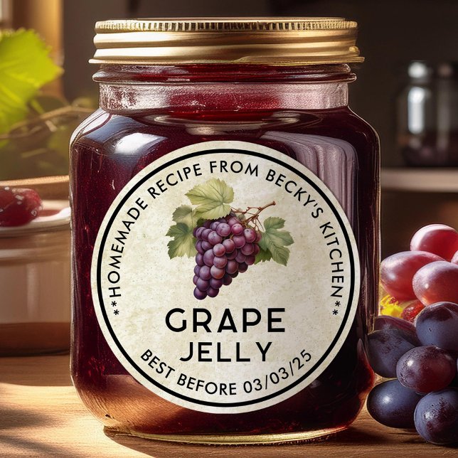 Red Grapes Jelly vintage canning label (Creator Uploaded)