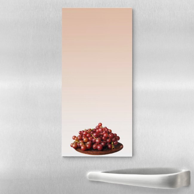 Red Grapes Magnetic Fridge Notepad
