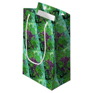 Red Grapes on an August Vine by Alfred Fox Small Gift Bag