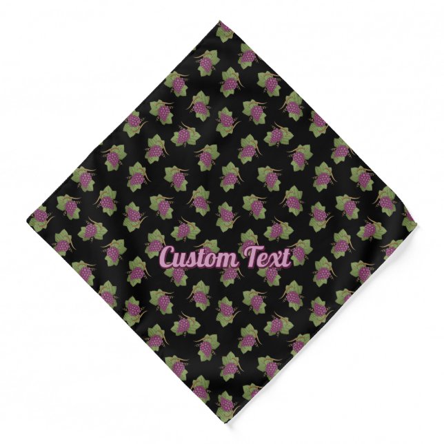 Red Grapes Pattern Bandana (Front)