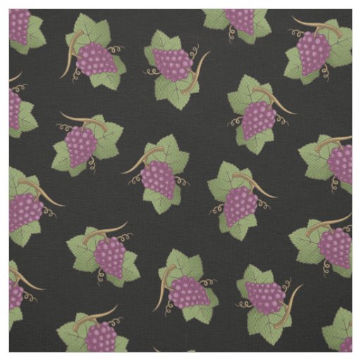 Red Grapes Pattern Fabric