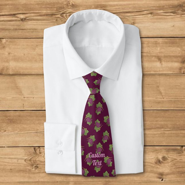 Red Grapes Pattern Neck Tie (Creator Uploaded)
