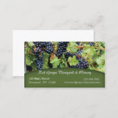 Red Grapes Vineyard Business Card (Front/Back)