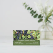 Red Grapes Vineyard Business Card (Standing Front)