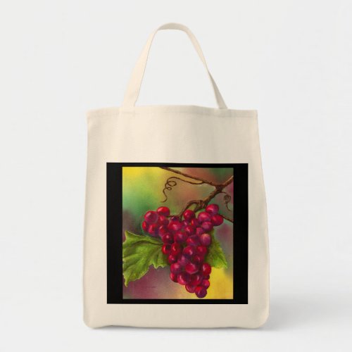 Red Grapes watercolor painting shopping Tote Bag