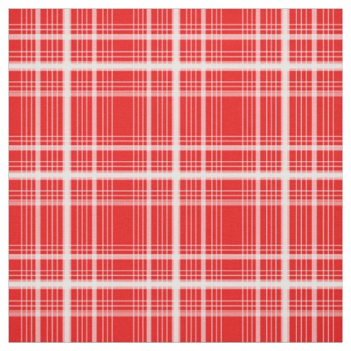 Red Graphic Windowpane Plaid Check Fabric
