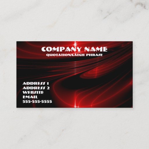 Customizable Red graphics business card