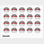 Red, Gray, and Black Damask Candy Buffet Sticker (Sheet)