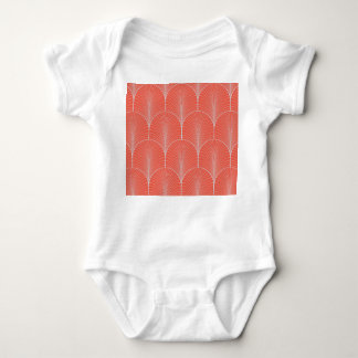 Red-gray art deco, vintage wallpaper. baby bodysuit