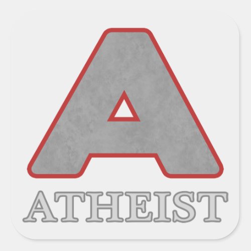 Red  Gray Atheist A Stickers