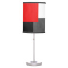 Red Gray Black and White Geometric Block