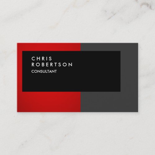 Red Gray Black Creative Business Card