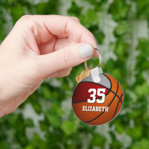 red gray club colors basketball team party favors keychain