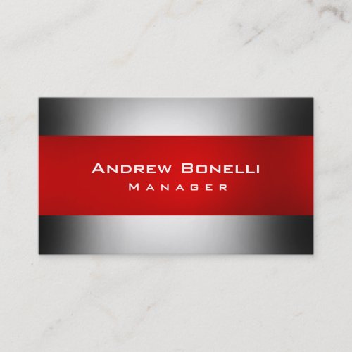 Red Gray Creative Manager Business Card