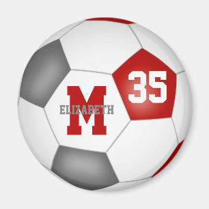 red gray custom soccer team colors magnet