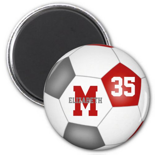 red gray custom soccer team colors magnet