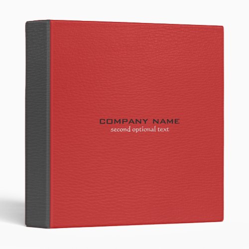 Red  Gray Faux Leather Look Customized Binder