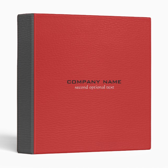 Red & Gray Faux Leather Look Customized Binder (Front/Spine)