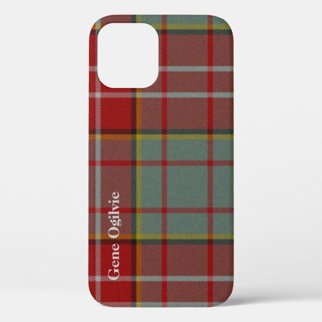 Red & Gray Ogilvie Tartan Plaid Case-Mate iPhone Case (Back)