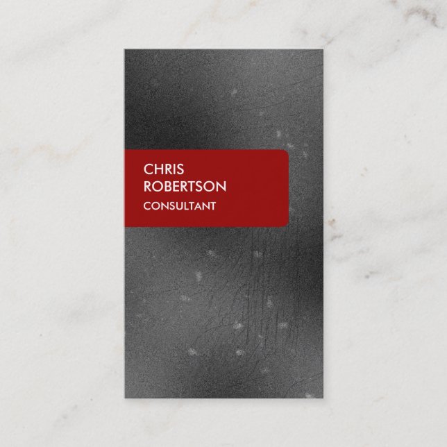 Red Gray Pattern Attractive Charming Business Card (Front)